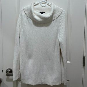 Tommy Hilfiger Women's white turtleneck sweater XL 100% cotton